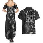 Penrith Panthers NAIDOC Week 2026 Couples Matching Summer Maxi Dress and Hawaiian Shirt Aboriginal Lizard Dot Painting - 50 Years of Deadly
