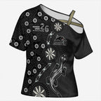 Penrith Panthers NAIDOC Week 2026 Cross Shoulder Shirt Aboriginal Lizard Dot Painting - 50 Years of Deadly