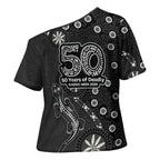 Penrith Panthers NAIDOC Week 2026 Cross Shoulder Shirt Aboriginal Lizard Dot Painting - 50 Years of Deadly
