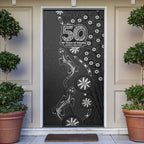 Penrith Panthers NAIDOC Week 2026 Door Cover Aboriginal Lizard Dot Painting - 50 Years of Deadly