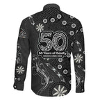 Penrith Panthers NAIDOC Week 2026 Family Matching Mermaid Dress and Hawaiian Shirt Aboriginal Lizard Dot Painting - 50 Years of Deadly