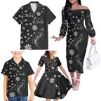 Penrith Panthers NAIDOC Week 2026 Family Matching Off The Shoulder Long Sleeve Dress and Hawaiian Shirt Aboriginal Lizard Dot Painting - 50 Years of Deadly