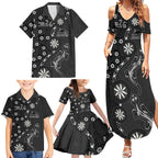Penrith Panthers NAIDOC Week 2026 Family Matching Summer Maxi Dress and Hawaiian Shirt Aboriginal Lizard Dot Painting - 50 Years of Deadly