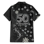 Penrith Panthers NAIDOC Week 2026 Family Matching Summer Maxi Dress and Hawaiian Shirt Aboriginal Lizard Dot Painting - 50 Years of Deadly
