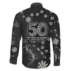 Penrith Panthers NAIDOC Week 2026 Family Matching Summer Maxi Dress and Hawaiian Shirt Aboriginal Lizard Dot Painting - 50 Years of Deadly