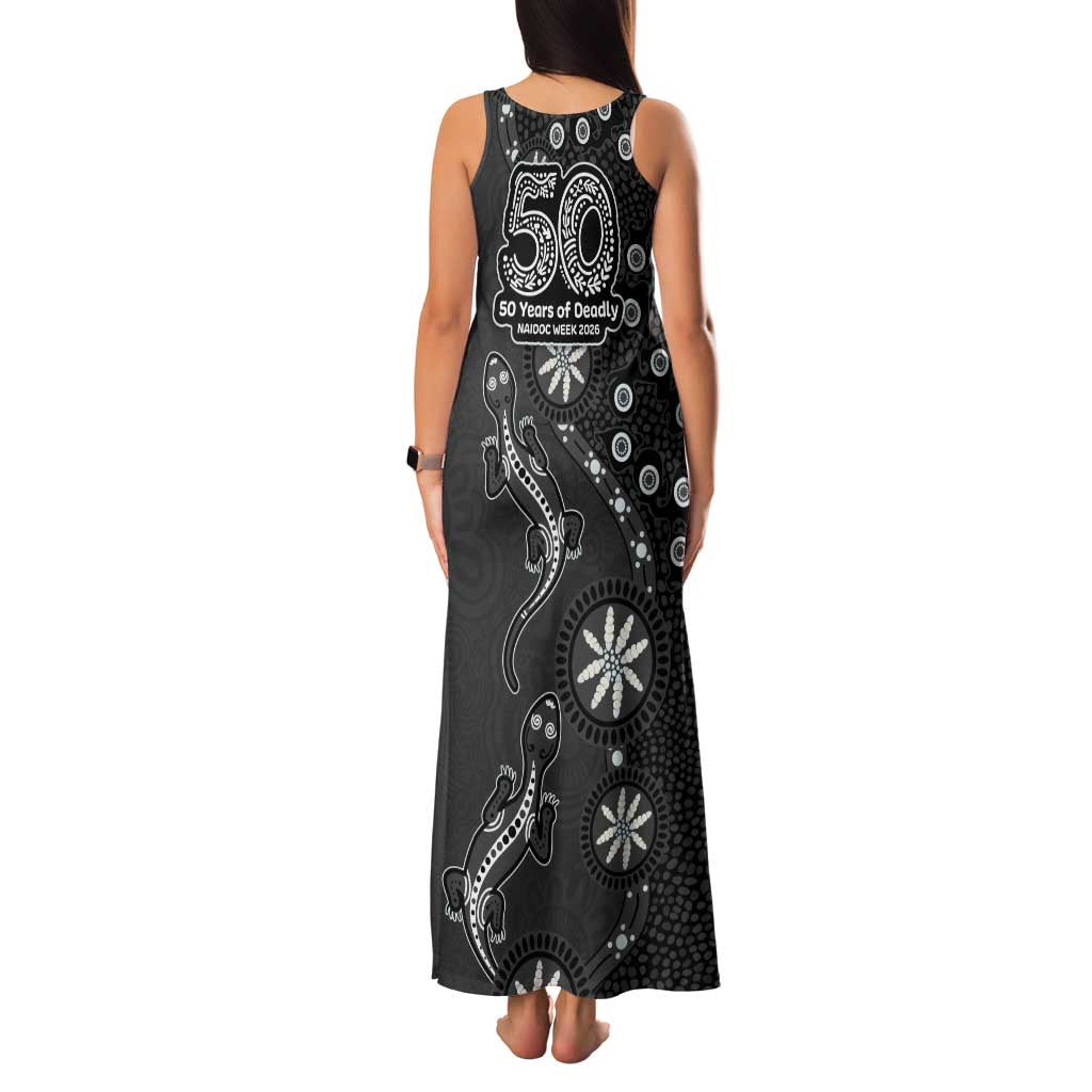 Penrith Panthers NAIDOC Week 2026 Family Matching Tank Maxi Dress and Hawaiian Shirt Aboriginal Lizard Dot Painting - 50 Years of Deadly