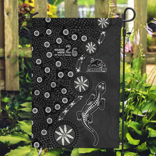 Penrith Panthers NAIDOC Week 2026 Garden Flag Aboriginal Lizard Dot Painting - 50 Years of Deadly