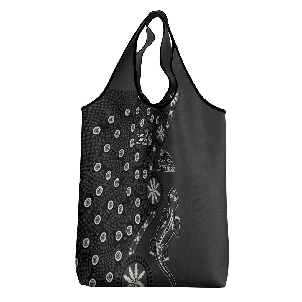 Penrith Panthers NAIDOC Week 2026 Grocery Bag Aboriginal Lizard Dot Painting - 50 Years of Deadly