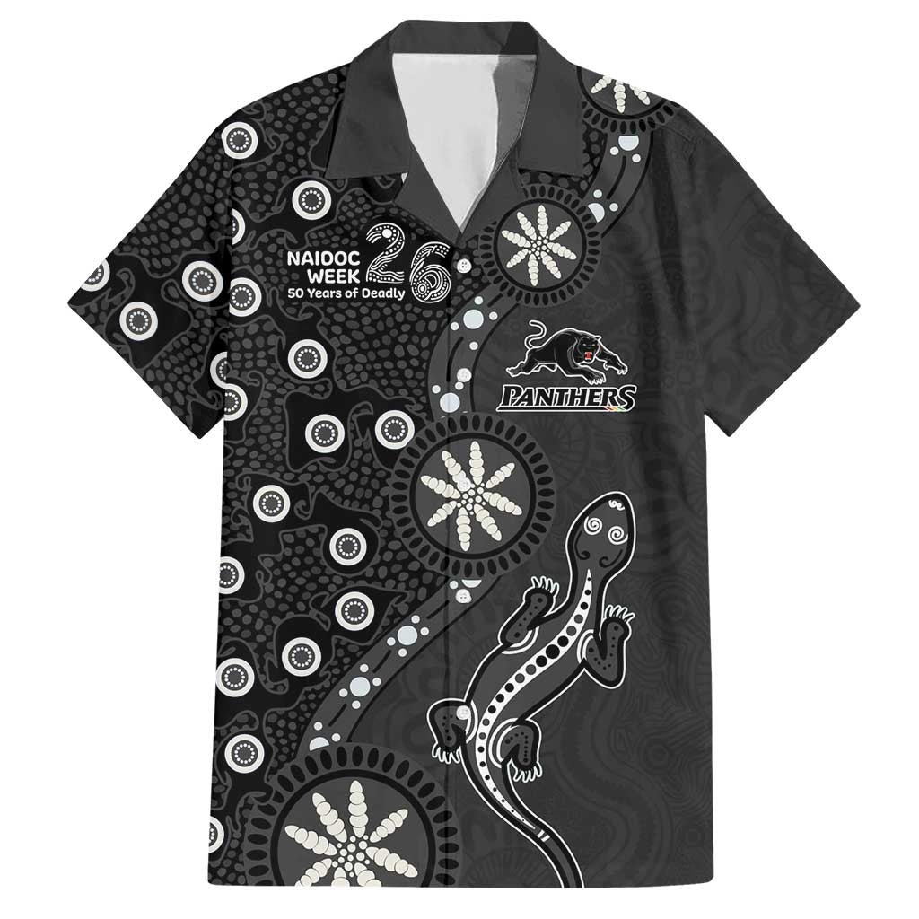 Penrith Panthers NAIDOC Week 2026 Hawaiian Shirt Aboriginal Lizard Dot Painting - 50 Years of Deadly