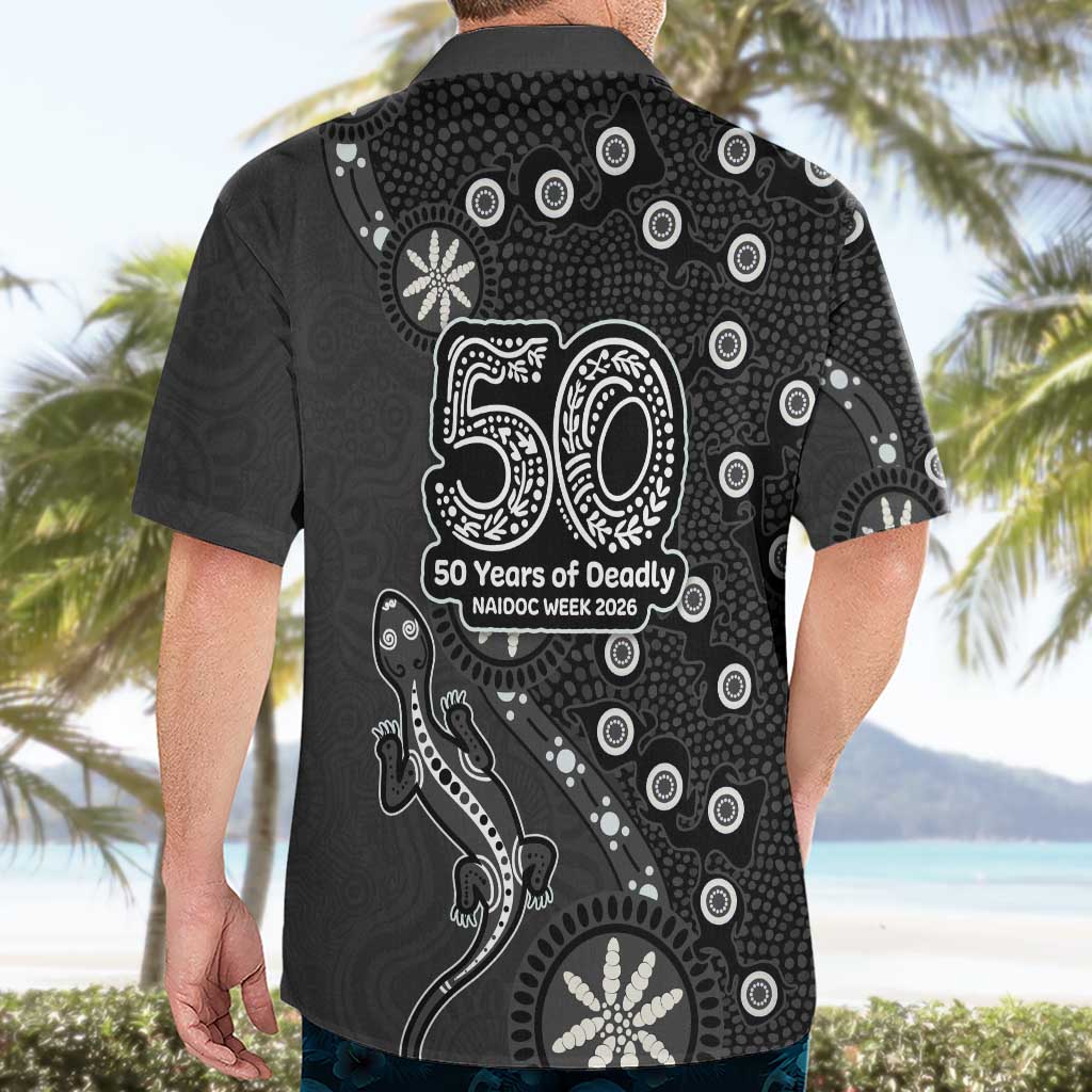 Penrith Panthers NAIDOC Week 2026 Hawaiian Shirt Aboriginal Lizard Dot Painting - 50 Years of Deadly