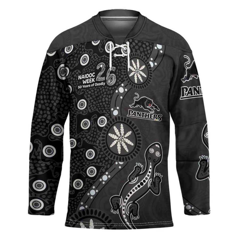 Penrith Panthers NAIDOC Week 2026 Hockey Jersey Aboriginal Lizard Dot Painting - 50 Years of Deadly