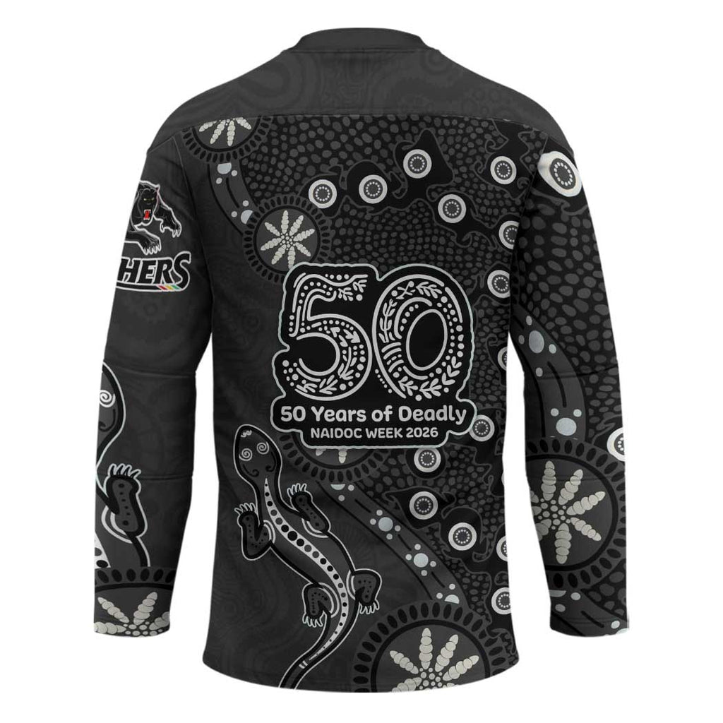 Penrith Panthers NAIDOC Week 2026 Hockey Jersey Aboriginal Lizard Dot Painting - 50 Years of Deadly