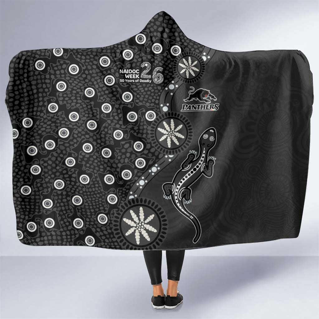Penrith Panthers NAIDOC Week 2026 Hooded Blanket Aboriginal Lizard Dot Painting - 50 Years of Deadly