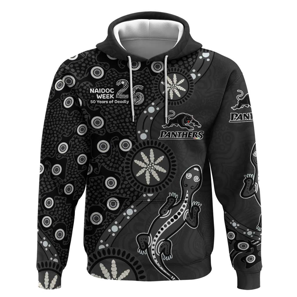 Penrith Panthers NAIDOC Week 2026 Hoodie Aboriginal Lizard Dot Painting - 50 Years of Deadly