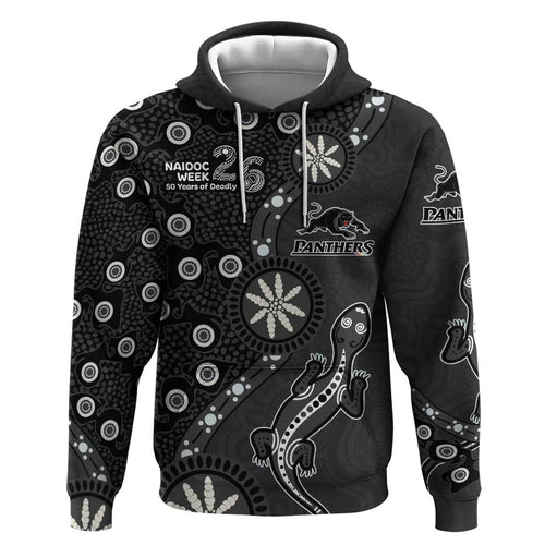 Penrith Panthers NAIDOC Week 2026 Hoodie Aboriginal Lizard Dot Painting - 50 Years of Deadly