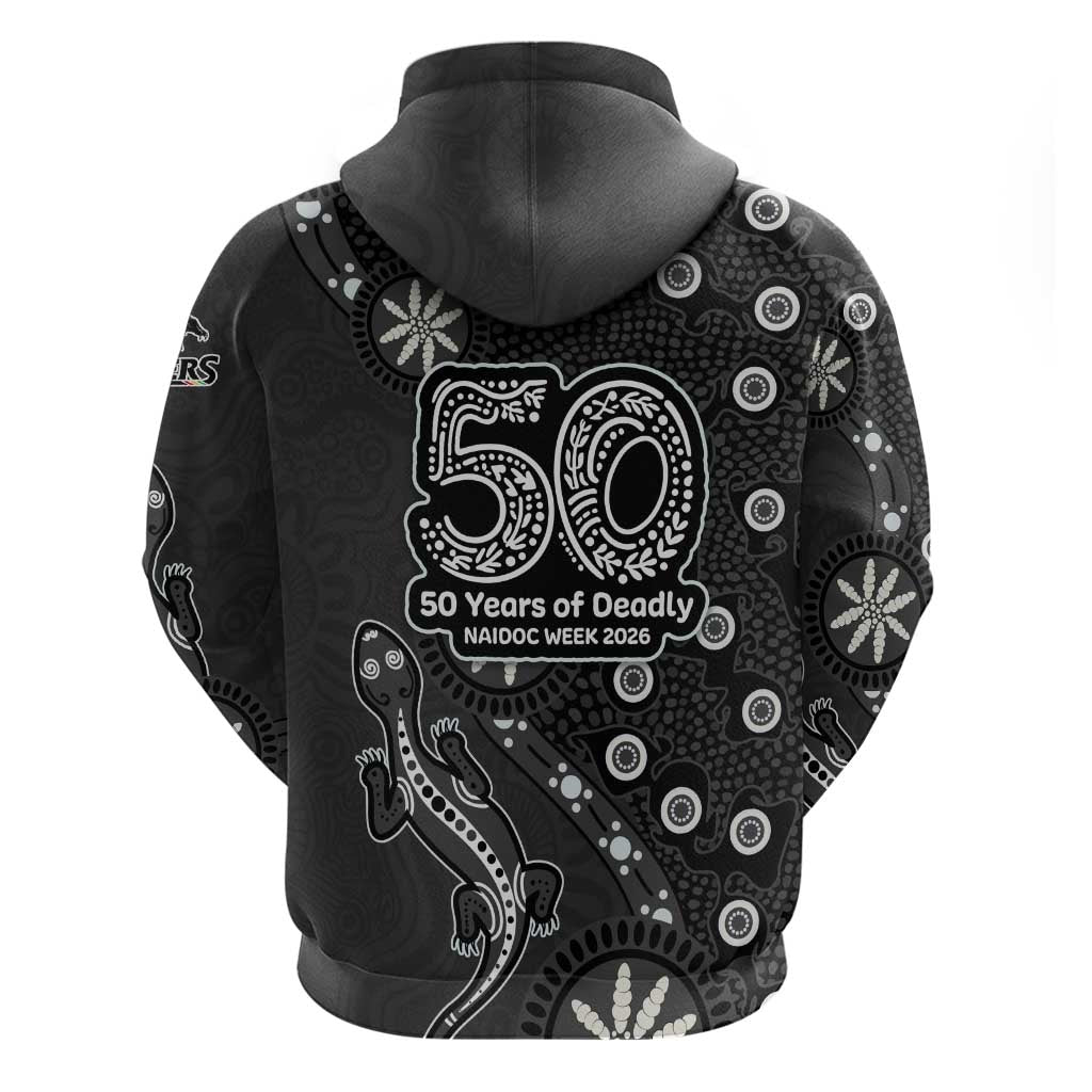 Penrith Panthers NAIDOC Week 2026 Hoodie Aboriginal Lizard Dot Painting - 50 Years of Deadly
