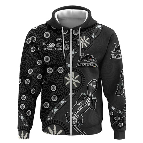 Penrith Panthers NAIDOC Week 2026 Hoodie Aboriginal Lizard Dot Painting - 50 Years of Deadly