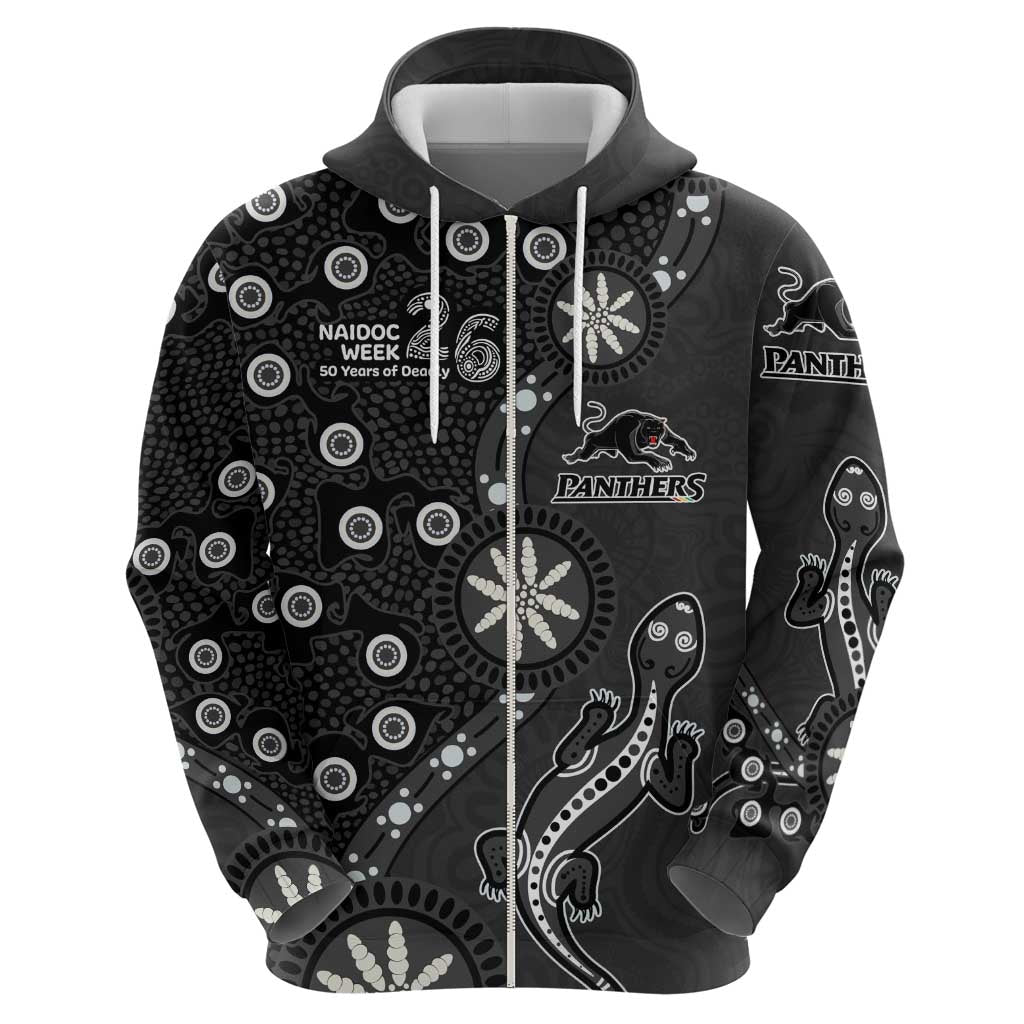 Penrith Panthers NAIDOC Week 2026 Hoodie Aboriginal Lizard Dot Painting - 50 Years of Deadly
