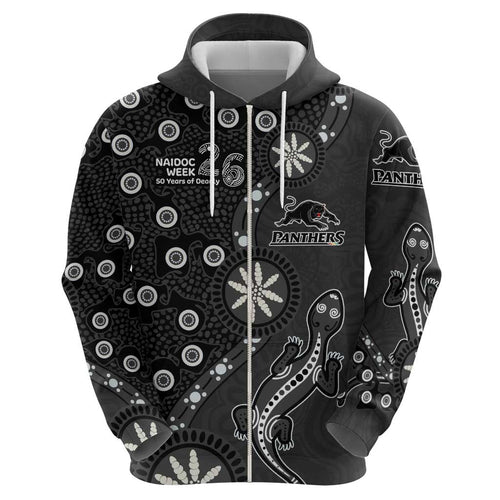Penrith Panthers NAIDOC Week 2026 Hoodie Aboriginal Lizard Dot Painting - 50 Years of Deadly