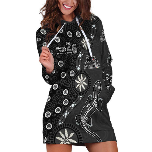 Penrith Panthers NAIDOC Week 2026 Hoodie Dress Aboriginal Lizard Dot Painting - 50 Years of Deadly