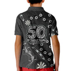 Penrith Panthers NAIDOC Week 2026 Kid Polo Shirt Aboriginal Lizard Dot Painting - 50 Years of Deadly