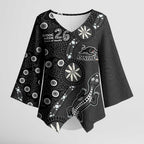 Penrith Panthers NAIDOC Week 2026 Kimono Sleeve Blouse Aboriginal Lizard Dot Painting - 50 Years of Deadly