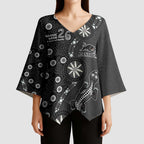 Penrith Panthers NAIDOC Week 2026 Kimono Sleeve Blouse Aboriginal Lizard Dot Painting - 50 Years of Deadly