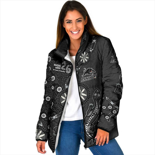 Penrith Panthers NAIDOC Week 2026 Padded Jacket Aboriginal Lizard Dot Painting - 50 Years of Deadly