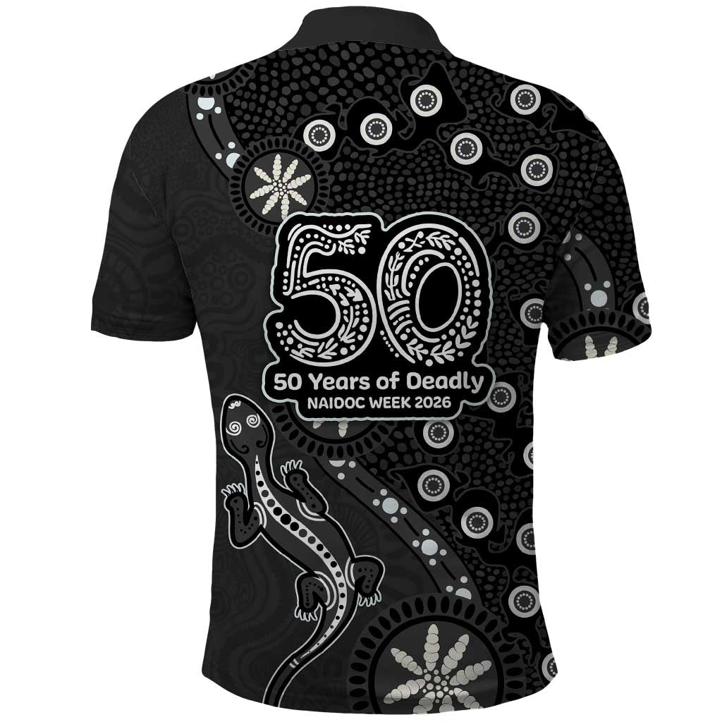Penrith Panthers NAIDOC Week 2026 Polo Shirt Aboriginal Lizard Dot Painting - 50 Years of Deadly