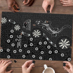 Penrith Panthers NAIDOC Week 2026 Puzzle Aboriginal Lizard Dot Painting - 50 Years of Deadly