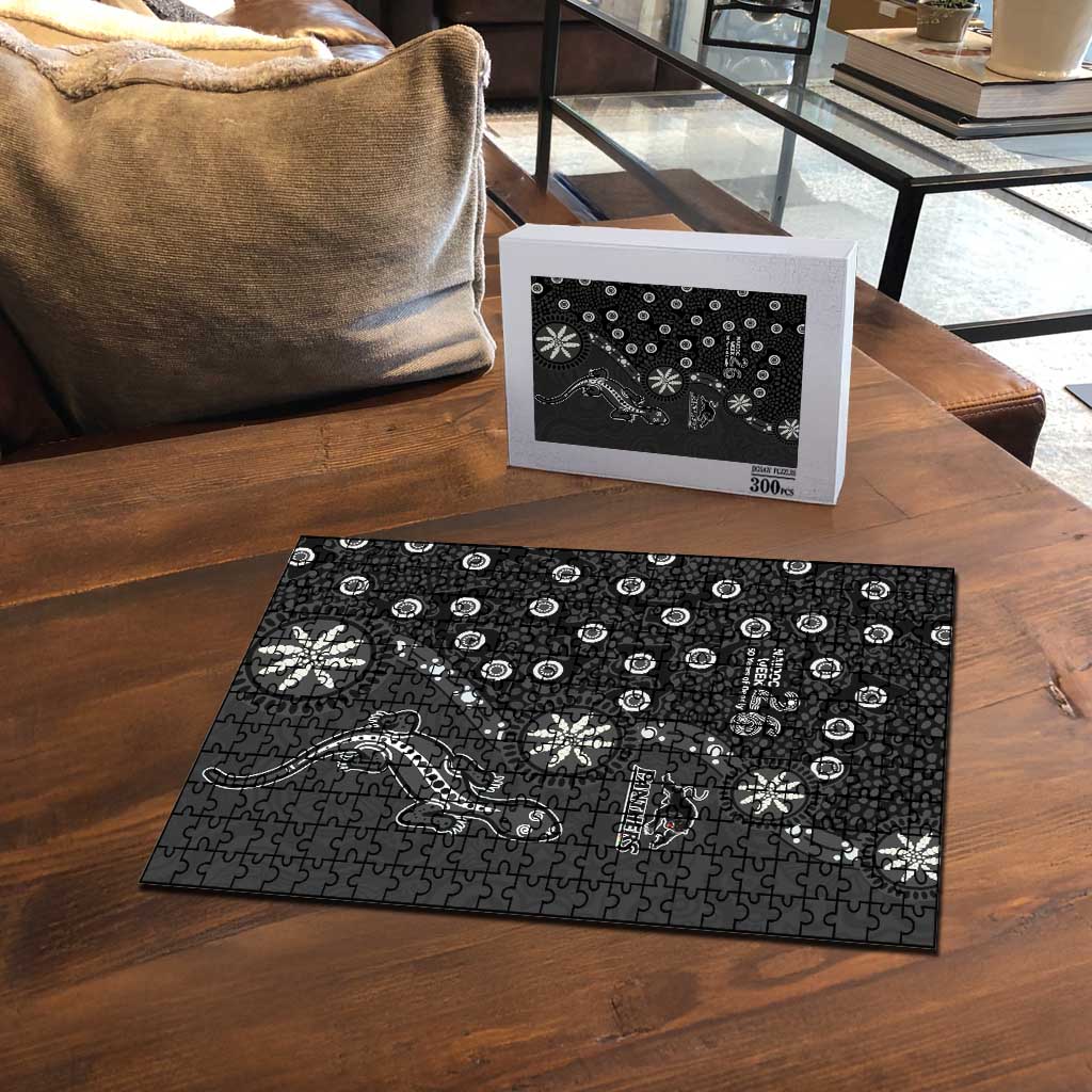 Penrith Panthers NAIDOC Week 2026 Puzzle Aboriginal Lizard Dot Painting - 50 Years of Deadly