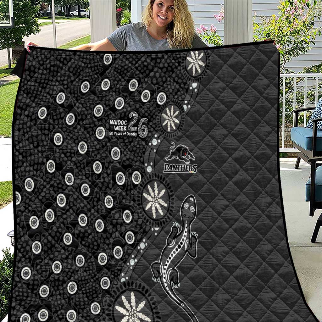 Penrith Panthers NAIDOC Week 2026 Quilt Aboriginal Lizard Dot Painting - 50 Years of Deadly