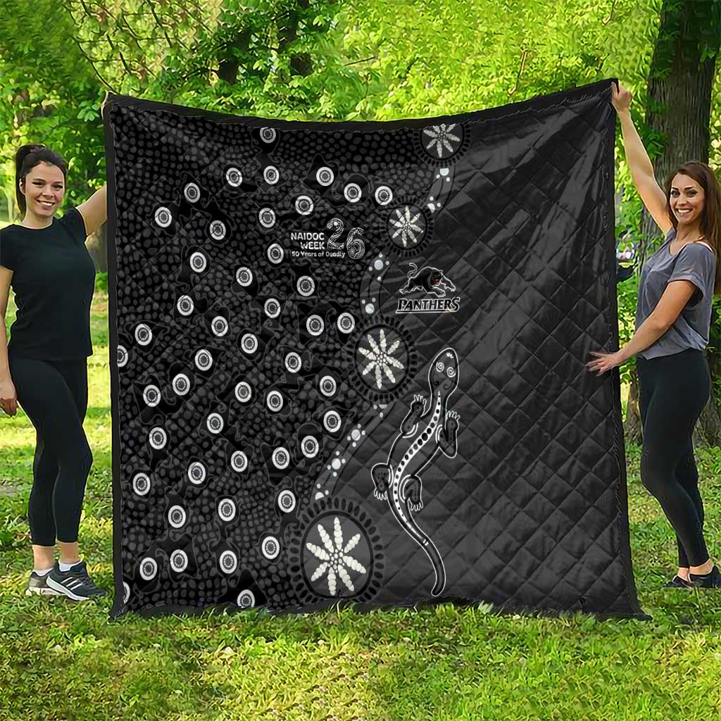 Penrith Panthers NAIDOC Week 2026 Quilt Aboriginal Lizard Dot Painting - 50 Years of Deadly