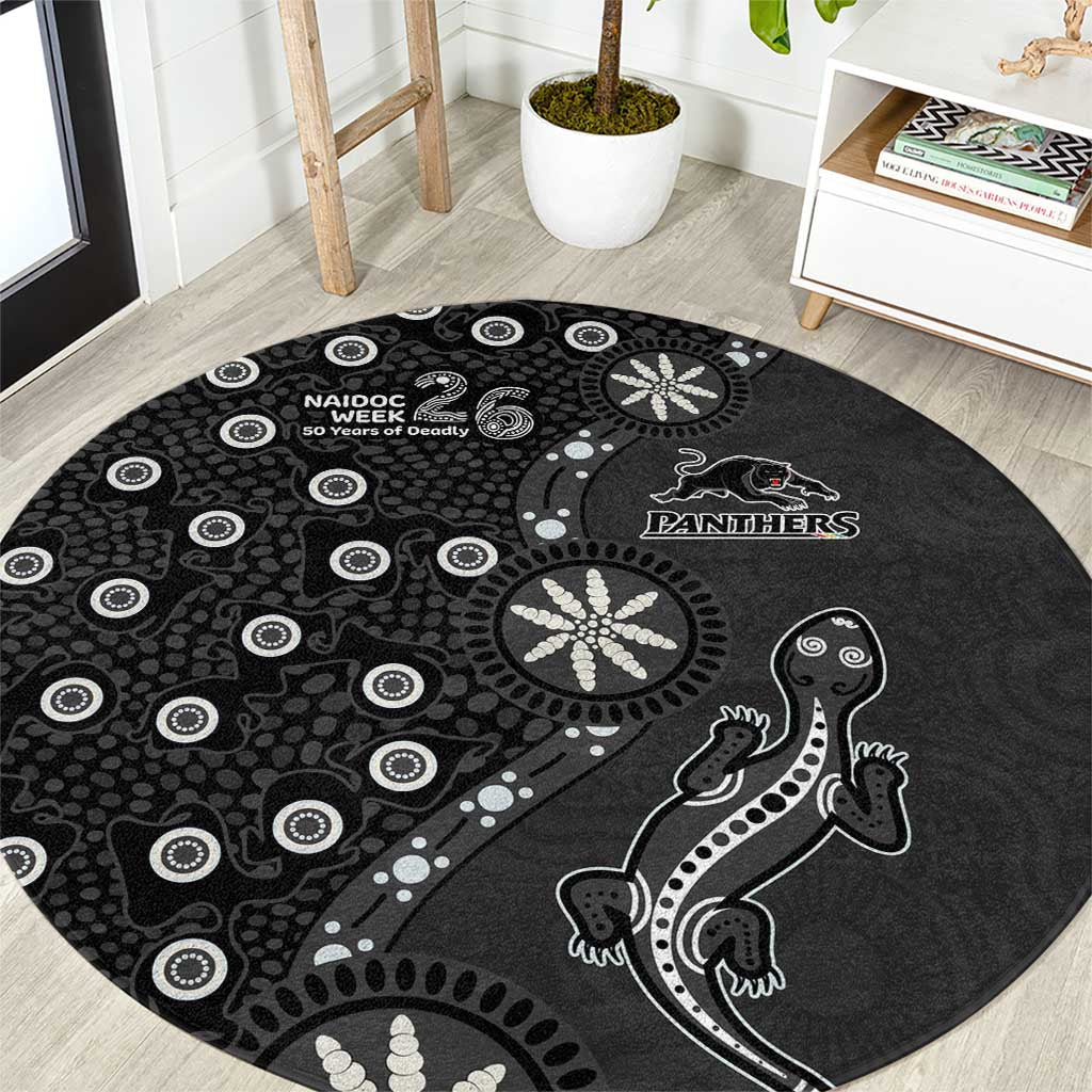 Penrith Panthers NAIDOC Week 2026 Round Carpet Aboriginal Lizard Dot Painting - 50 Years of Deadly