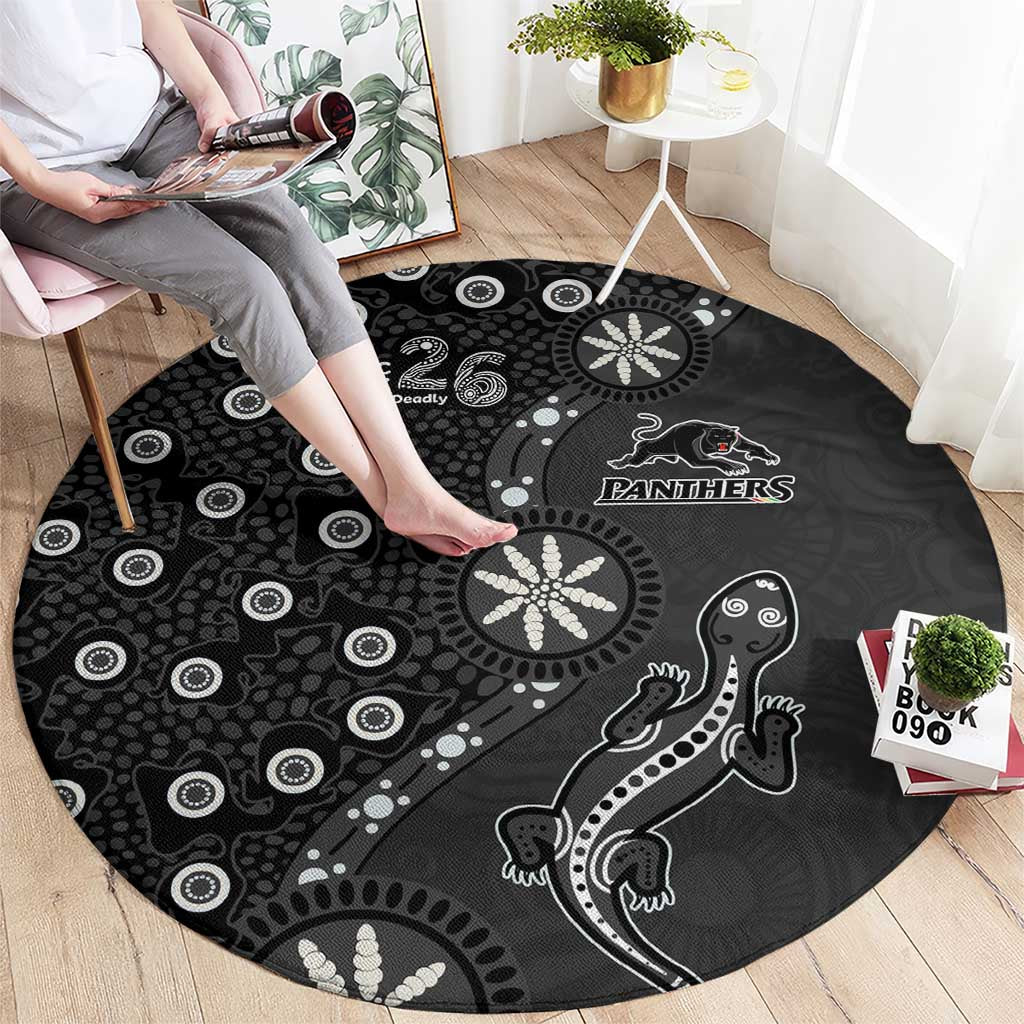 Penrith Panthers NAIDOC Week 2026 Round Carpet Aboriginal Lizard Dot Painting - 50 Years of Deadly
