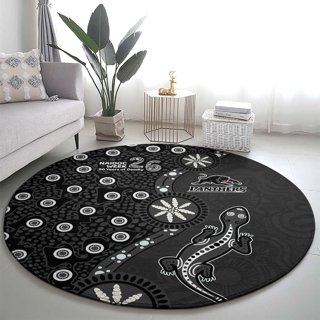 Penrith Panthers NAIDOC Week 2026 Round Carpet Aboriginal Lizard Dot Painting - 50 Years of Deadly