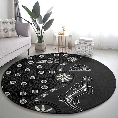 Penrith Panthers NAIDOC Week 2026 Round Carpet Aboriginal Lizard Dot Painting - 50 Years of Deadly