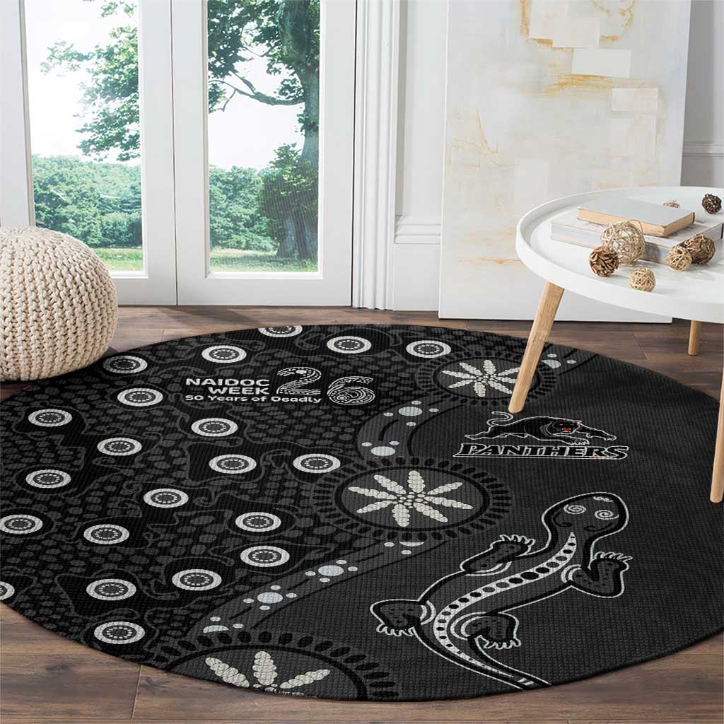 Penrith Panthers NAIDOC Week 2026 Round Carpet Aboriginal Lizard Dot Painting - 50 Years of Deadly
