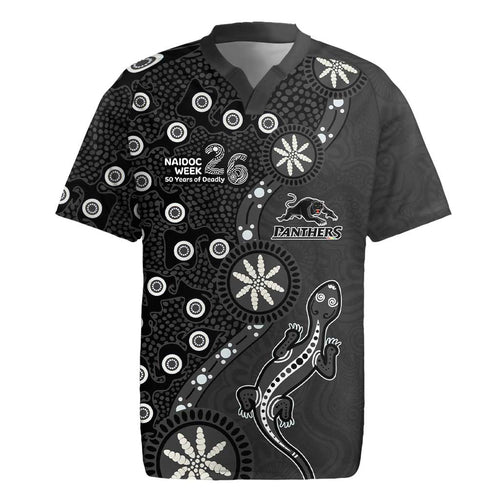 Penrith Panthers NAIDOC Week 2026 Rugby Jersey Aboriginal Lizard Dot Painting - 50 Years of Deadly