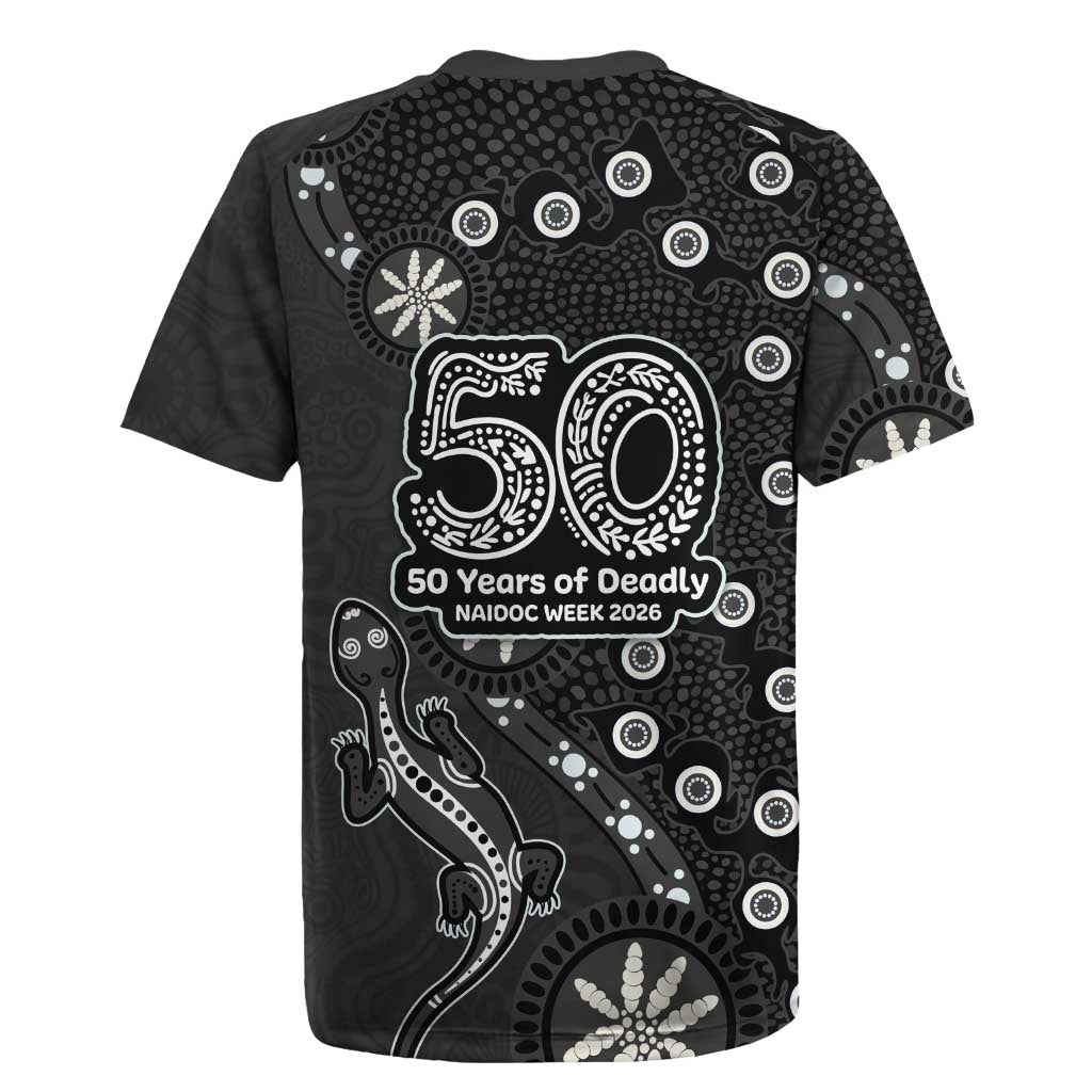 Penrith Panthers NAIDOC Week 2026 Rugby Jersey Aboriginal Lizard Dot Painting - 50 Years of Deadly