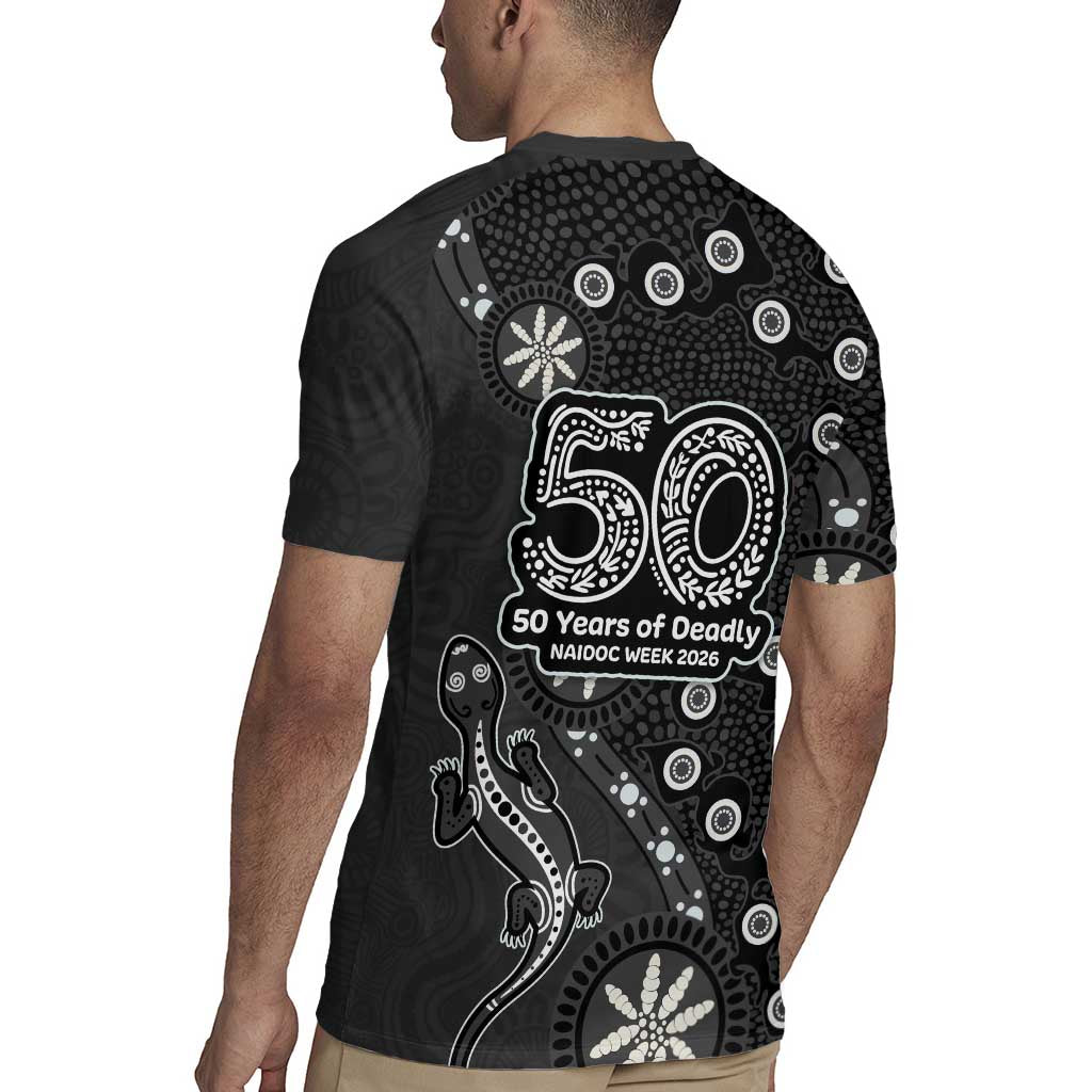 Penrith Panthers NAIDOC Week 2026 Rugby Jersey Aboriginal Lizard Dot Painting - 50 Years of Deadly
