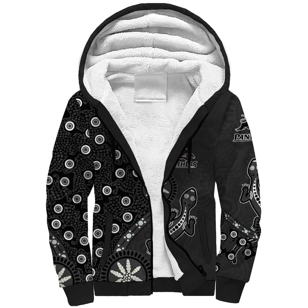 Penrith Panthers NAIDOC Week 2026 Sherpa Hoodie Aboriginal Lizard Dot Painting - 50 Years of Deadly