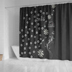 Penrith Panthers NAIDOC Week 2026 Shower Curtain Aboriginal Lizard Dot Painting - 50 Years of Deadly