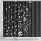 Penrith Panthers NAIDOC Week 2026 Shower Curtain Aboriginal Lizard Dot Painting - 50 Years of Deadly