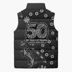 Penrith Panthers NAIDOC Week 2026 Sleeveless Puffer Jacket Aboriginal Lizard Dot Painting - 50 Years of Deadly