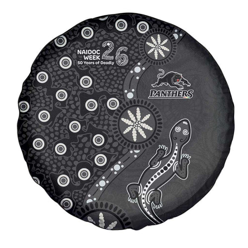 Penrith Panthers NAIDOC Week 2026 Spare Tire Cover Aboriginal Lizard Dot Painting - 50 Years of Deadly
