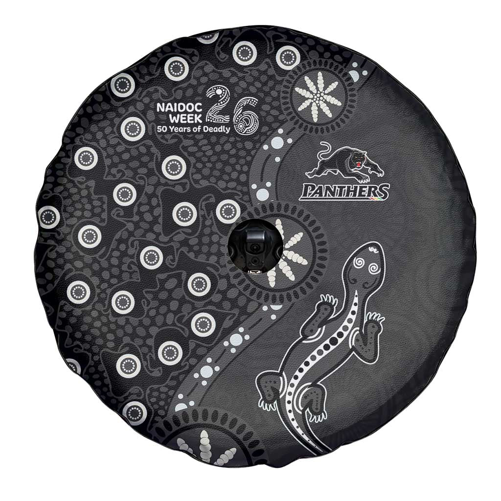 Penrith Panthers NAIDOC Week 2026 Spare Tire Cover Aboriginal Lizard Dot Painting - 50 Years of Deadly