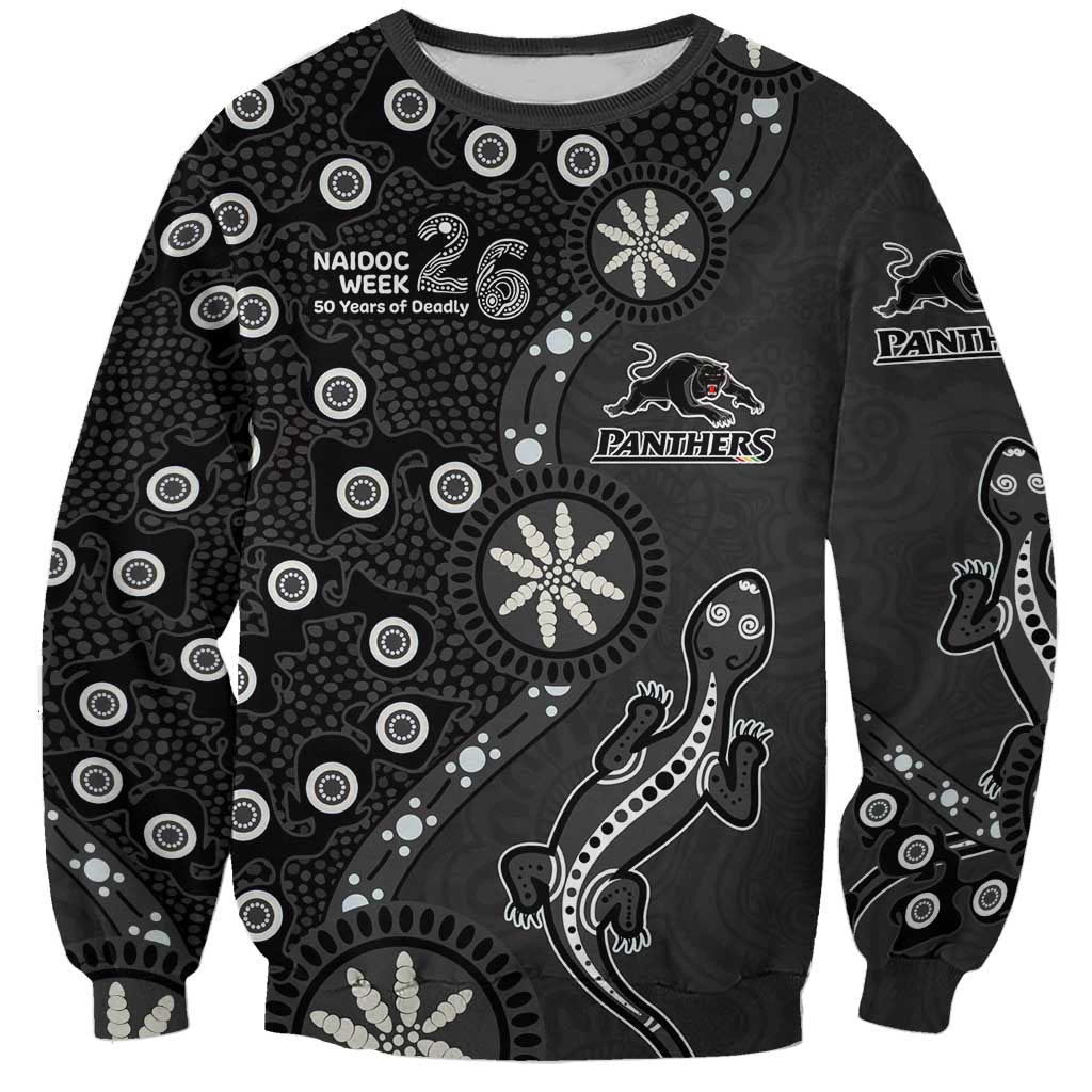 Penrith Panthers NAIDOC Week 2026 Sweatshirt Aboriginal Lizard Dot Painting - 50 Years of Deadly
