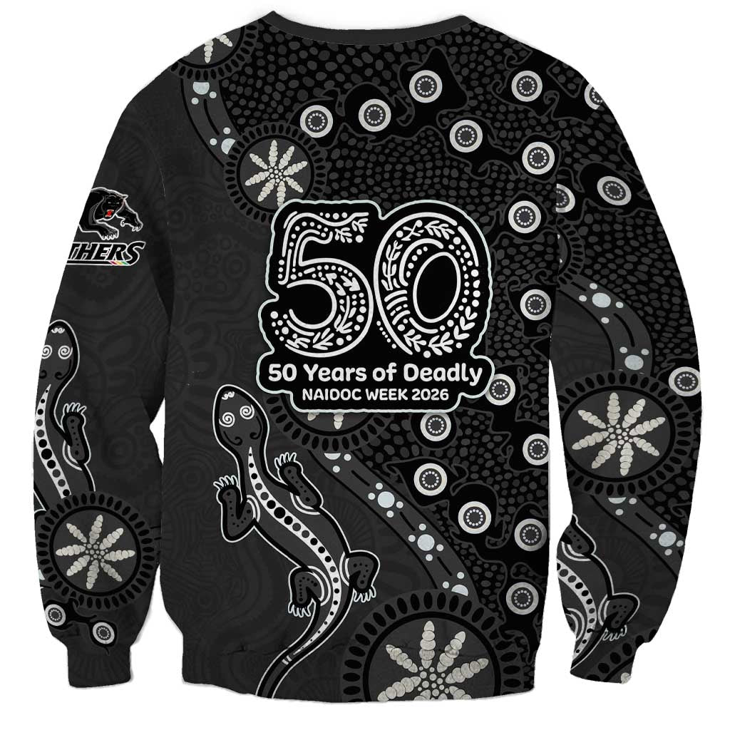 Penrith Panthers NAIDOC Week 2026 Sweatshirt Aboriginal Lizard Dot Painting - 50 Years of Deadly