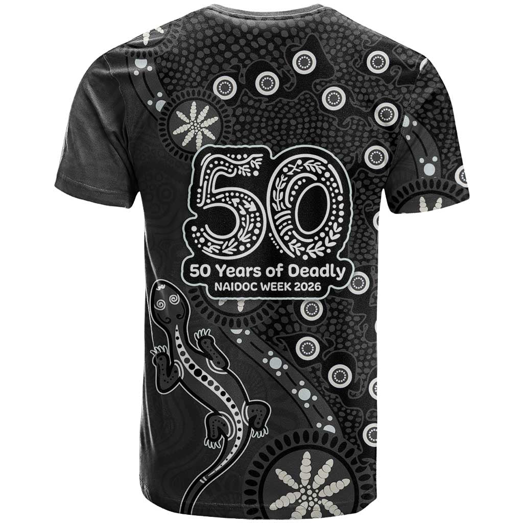 Penrith Panthers NAIDOC Week 2026 T Shirt Aboriginal Lizard Dot Painting - 50 Years of Deadly
